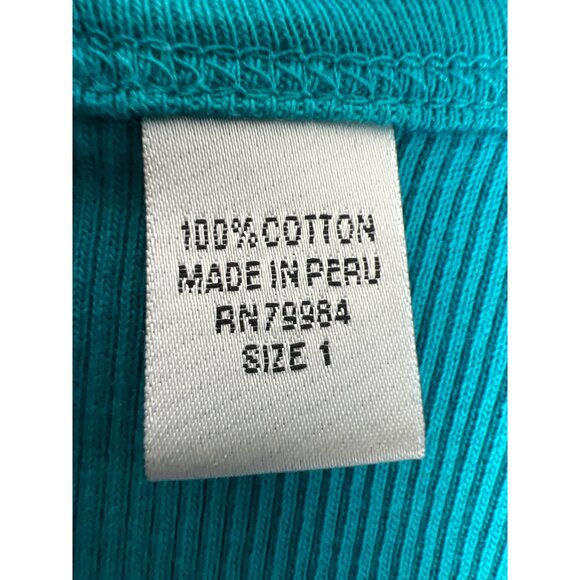 Vintage Chico's Design Ribbed Tank Top Size 8 - Picture 7 of 8